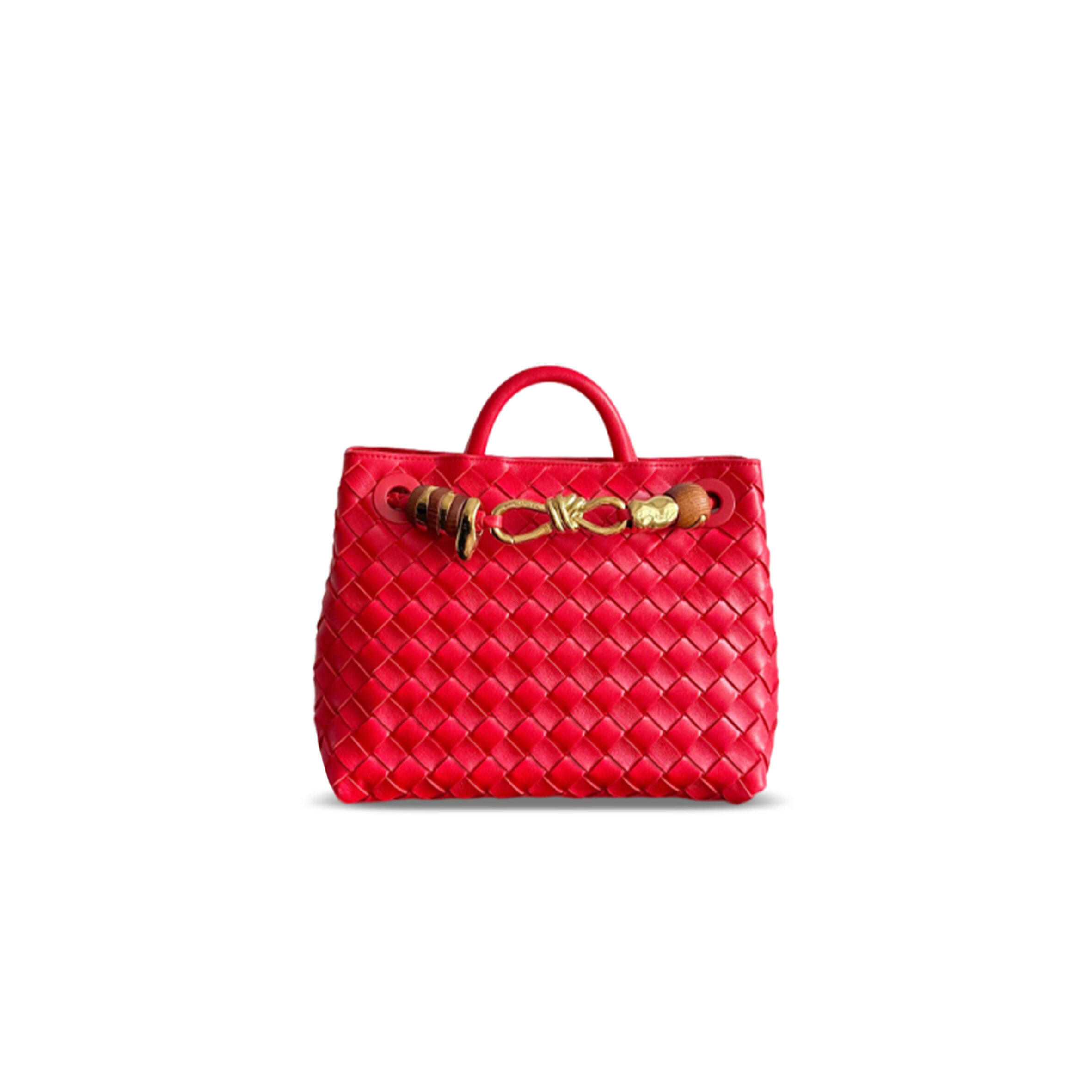 BOTTEGA VENETA SMALL ANDIAMO FLAG RED 743568 (25*22*10.5cm)